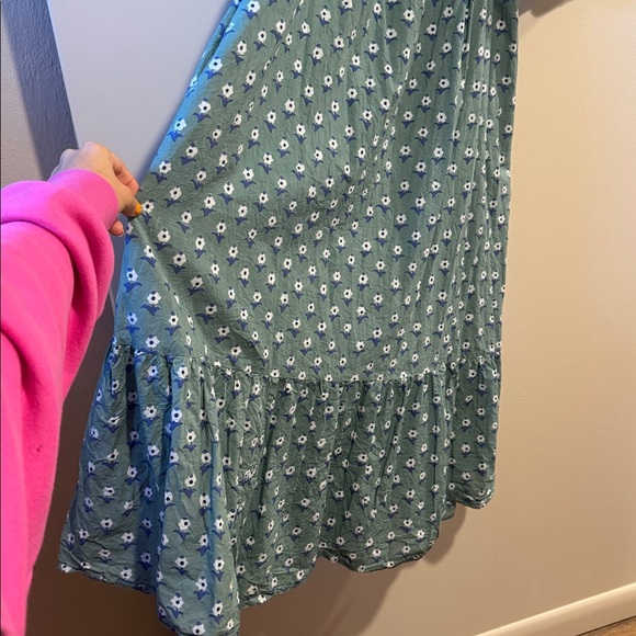 Ophelia & Indigo Floral Fifi‎ Dress Size Large Blue Green Floral - Picture 3 of 8